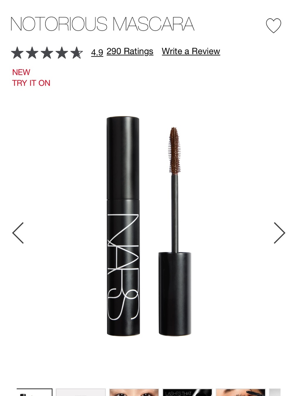 NARS notorious mascara - brown